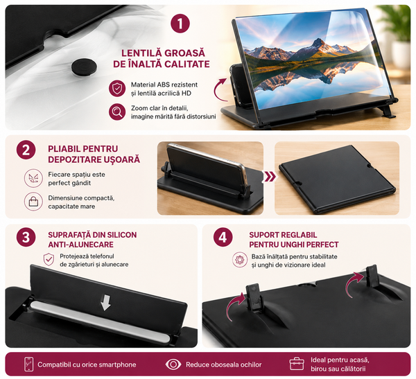 Amplificator Ecran 3D Smartphone