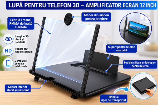 Amplificator Ecran 3D Smartphone